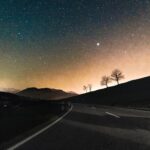 A starry night on the road.